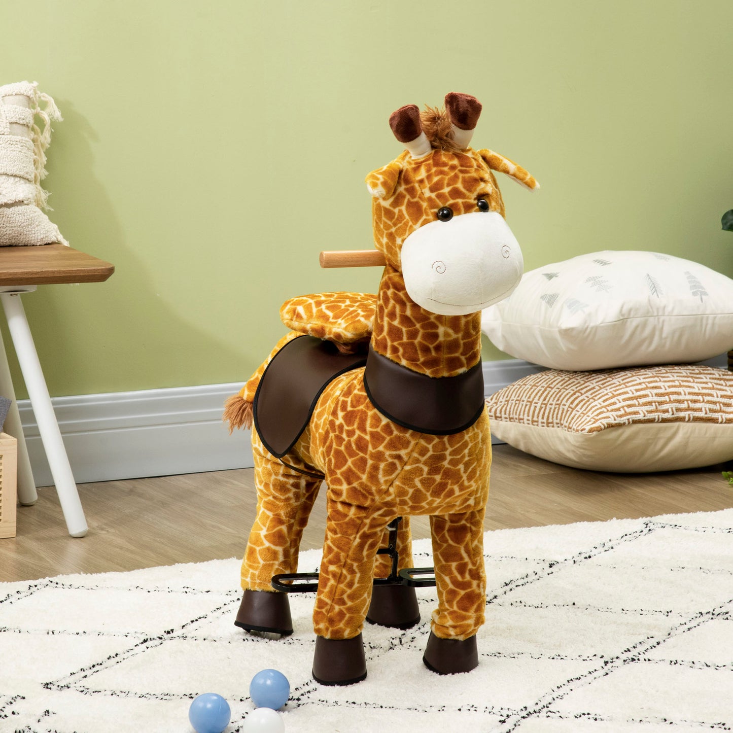 Giraffe Walking Horse - Ride On Mechanical Rocking Pony with Wheels, Great Gift for 3-6 Years, Girls & Boys Kids Crystal