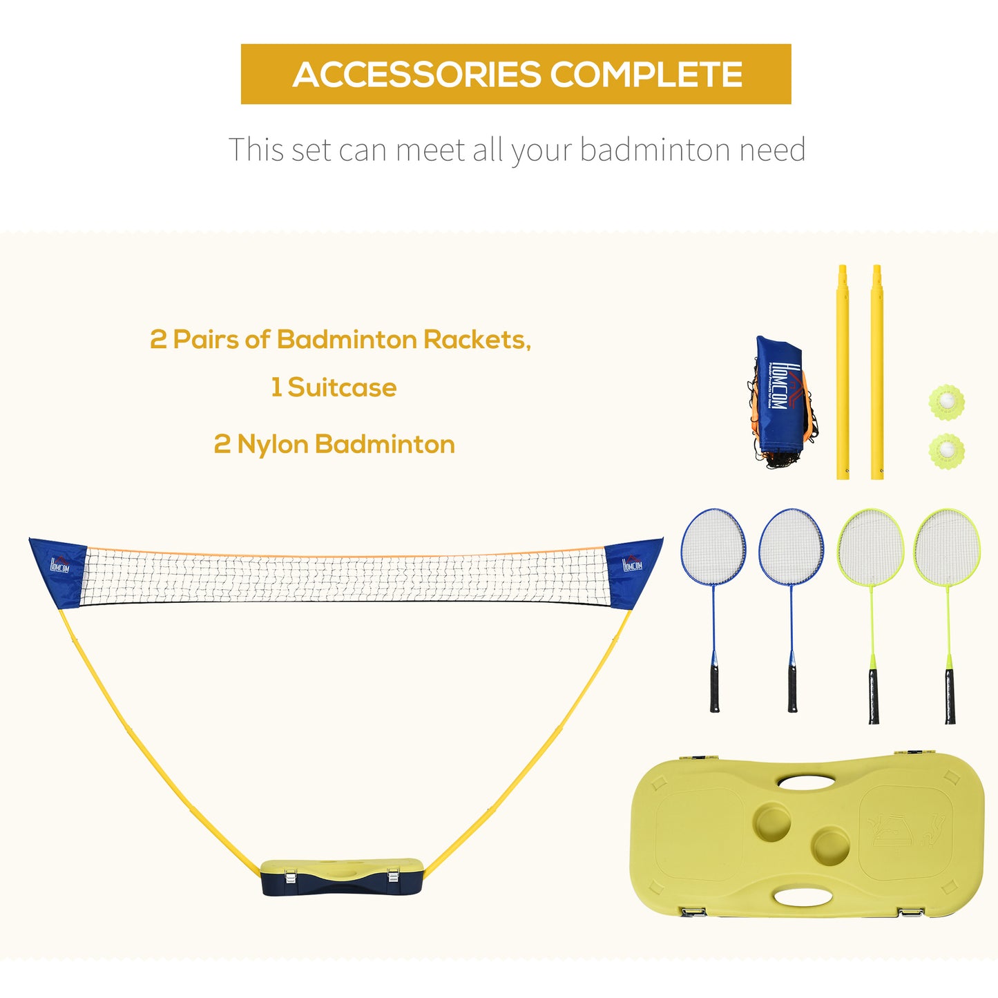 Foldable Badminton Net Set Portable for Indoor Outdoor Beach Backyard Adults Kids Kids Crystal