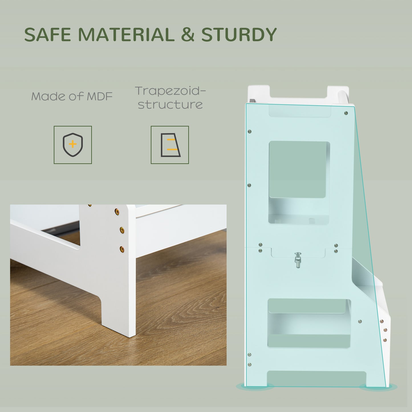 2-in-1 Versatile Wonder: Convertible Kids Step Stool to Table & Chair Set, Playful White Finish for Learning & Fun
