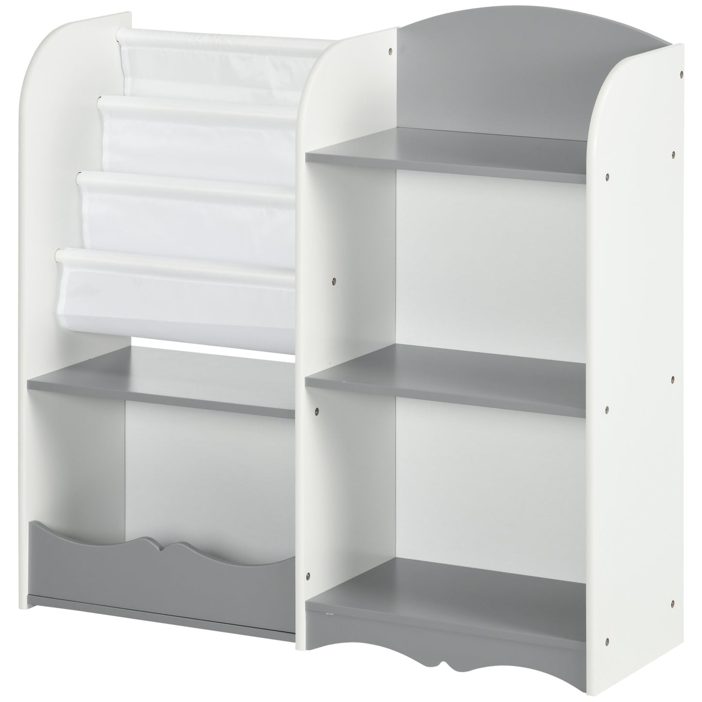 Kids Toy Storage Organizer Shelf Children Bookshelf for Bedroom Playroom Nursery Grey Kids Crystal
