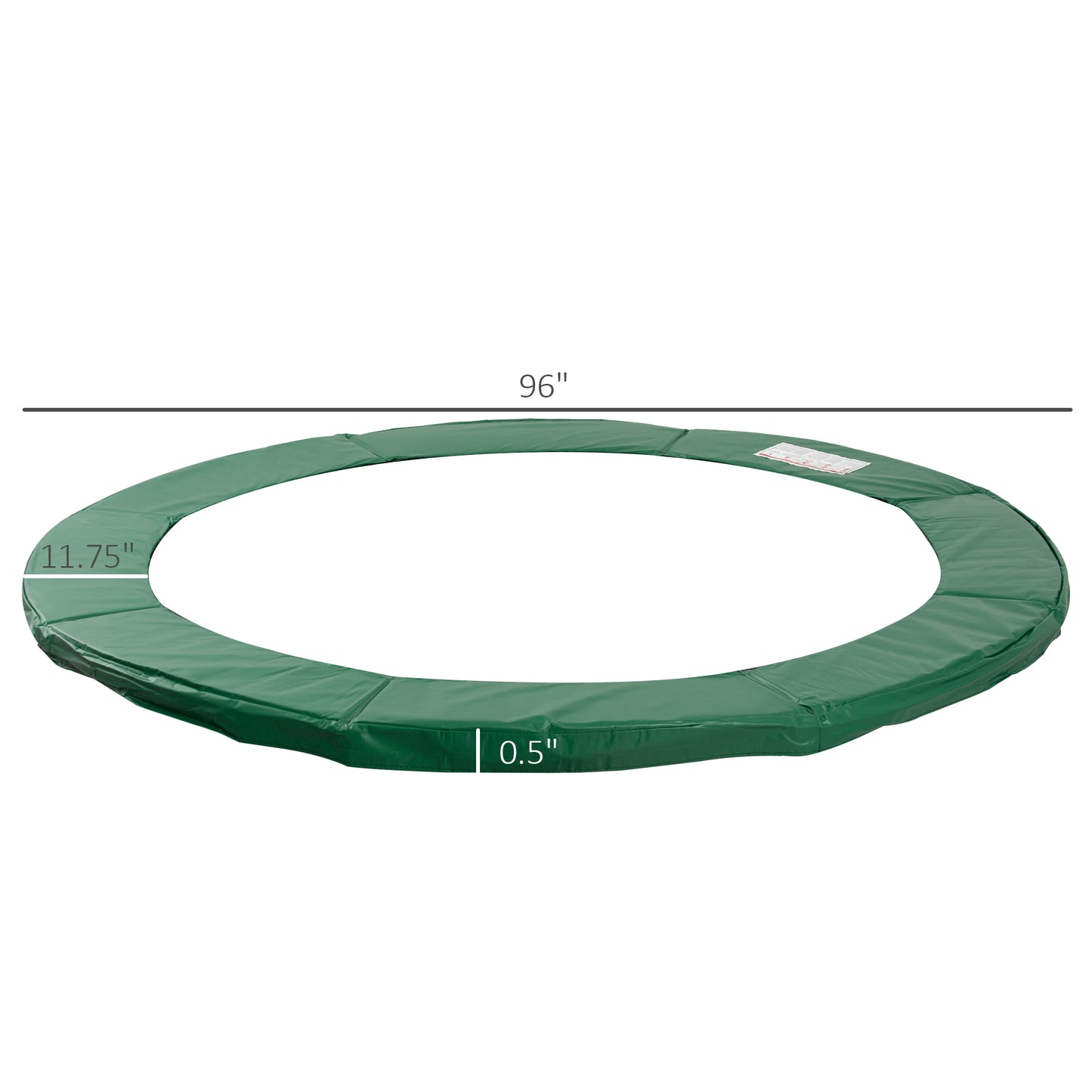 ?8ft Trampoline Safety Pad Spring Cover Replacement Bounce Jump EPE Foam Protection Green Kids Crystal