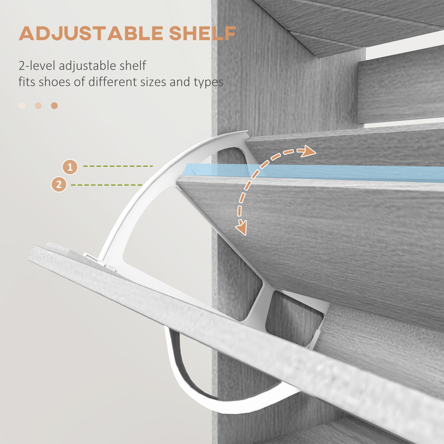 Narrow Shoe Storage Cabinet: 3 Flip Drawers, Slim Design, 12 Pair Organizer for Hallway, Entryway Kids Crystal