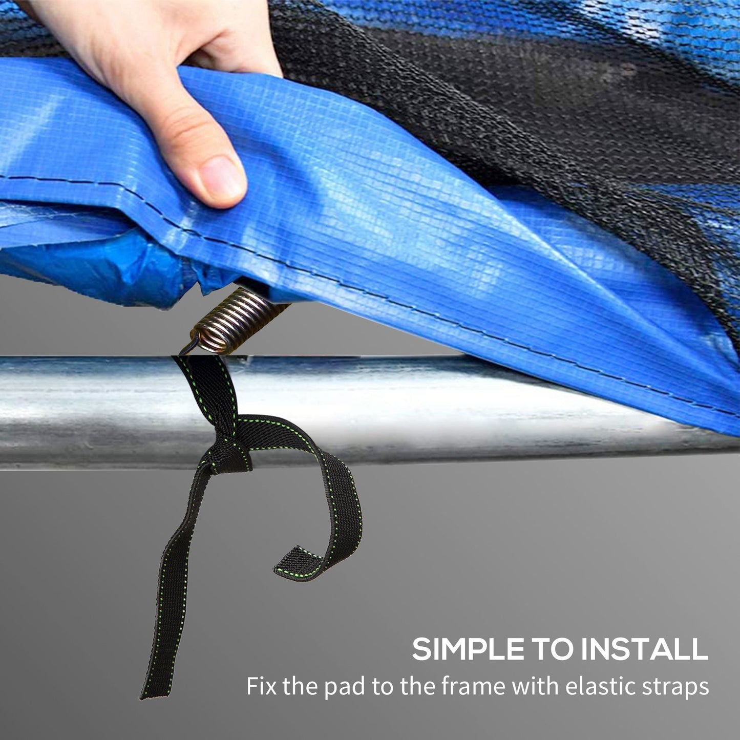 14FT Trampoline Spring Cover, Trampoline Pad Replacement, Waterproof and Tear-Resistant, Multi-Colored Kids Crystal