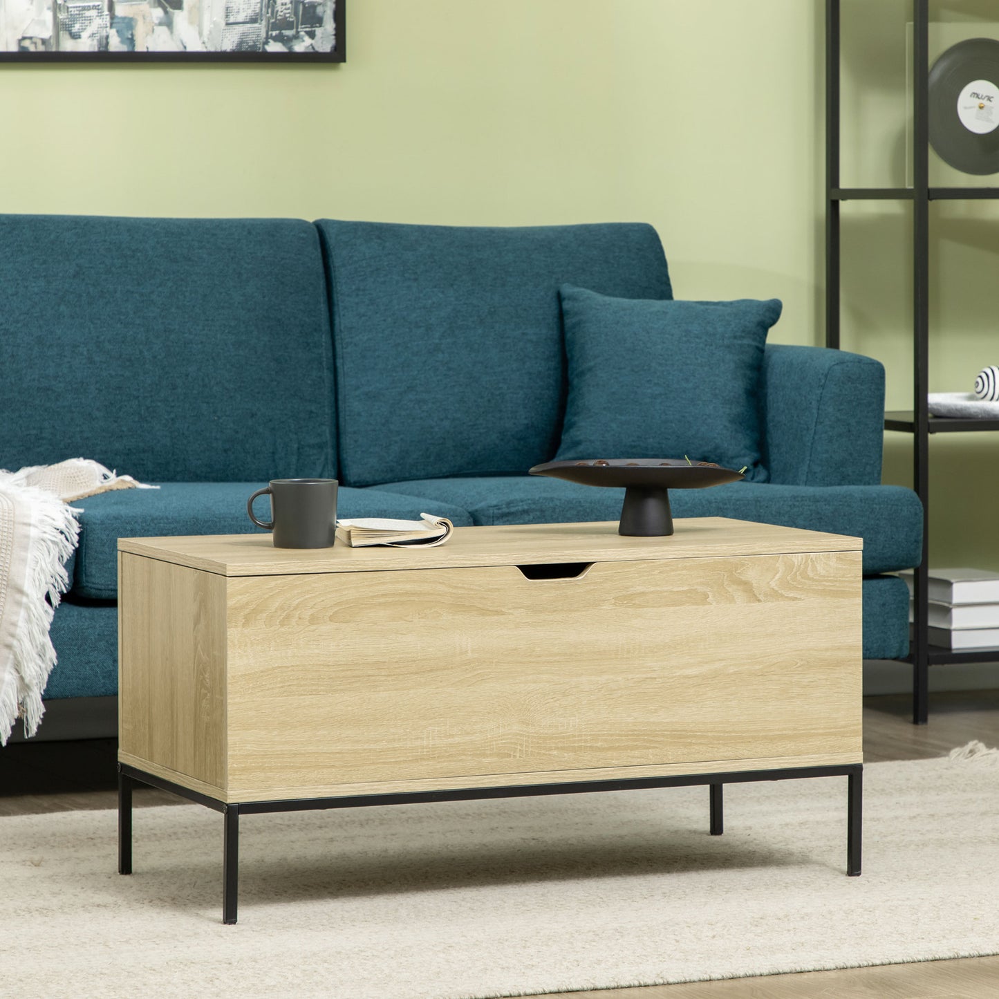 Lift Top Storage Simplicity: Safety Hinge Shoe Bench, Toy Box Organizer with Steel Legs for Entryway Bedroom, Natural Finish Kids Crystal