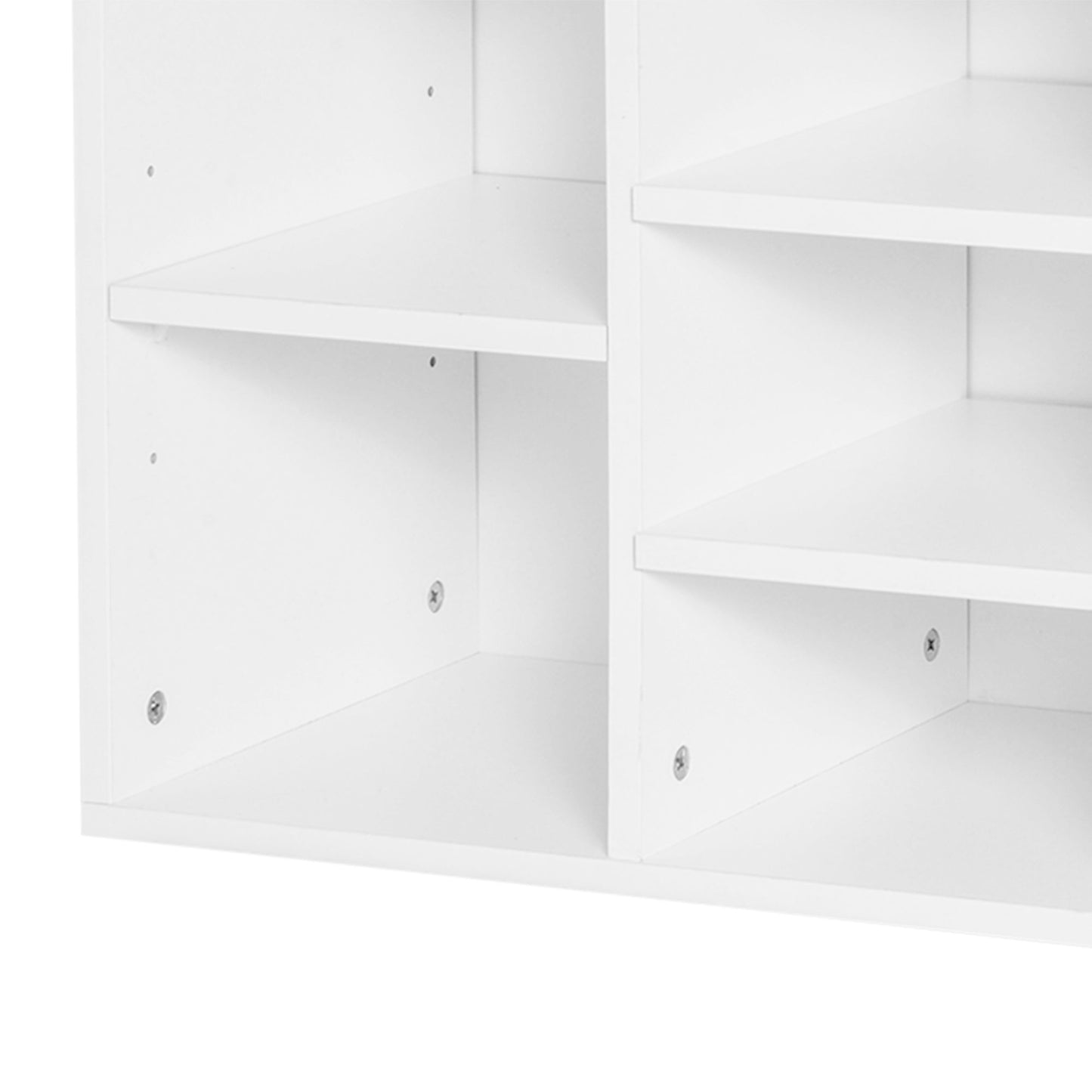 Shoe Bench with Storage, Upholstered Entryway Bench with Adjustable Shelves, Cushion for Living Room, Hallway, White Kids Crystal