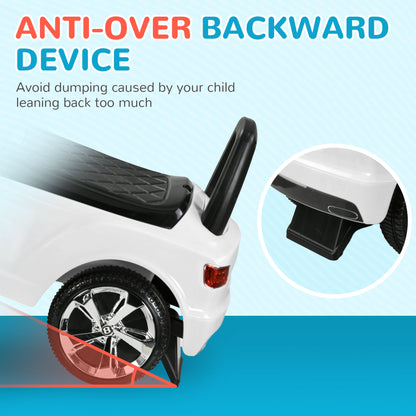 Bentley Bentayga Licensed Baby Car Foot To Floor with Horn Music, Under-Seat Storage, for 18-36 Months White