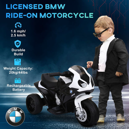 6V Kids Motorcycle Battery Powered Toddler Ride On with Headlight Music 3 Wheels Black