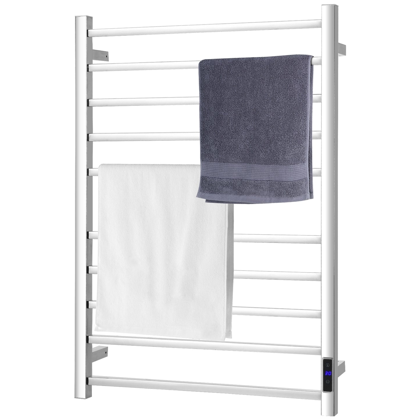 10-Bar Electric Stainless Steel Towel Warmer Kids Crystal