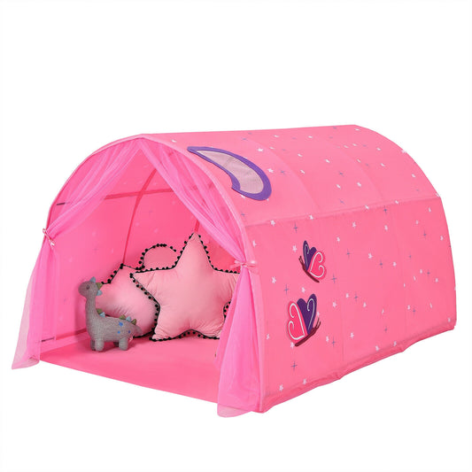 Kids Galaxy Starry Sky Dream Portable Play Tent with Double Net Curtain-Pink Kids Crystal