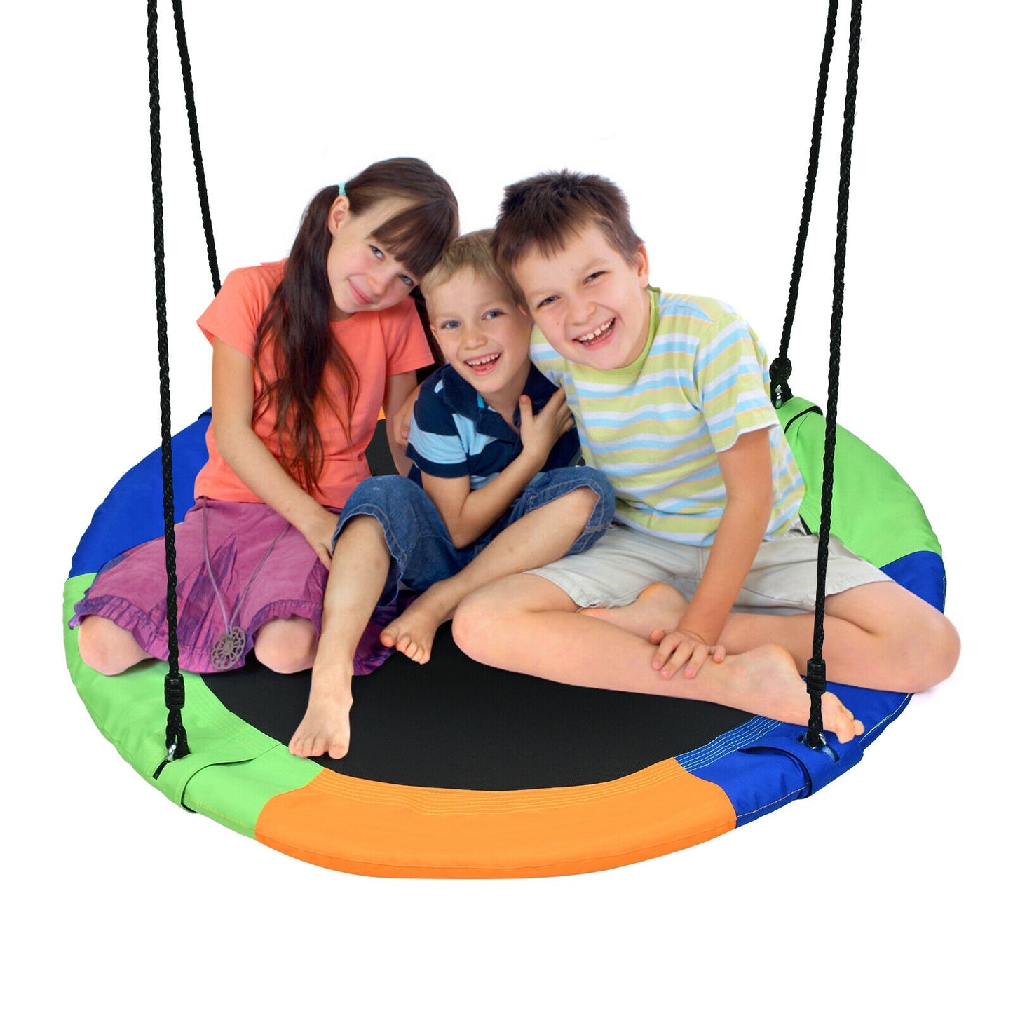 40-Inch Flying Saucer Tree Swing Outdoor Play Set with Easy Installation Process for Kids Kids Crystal