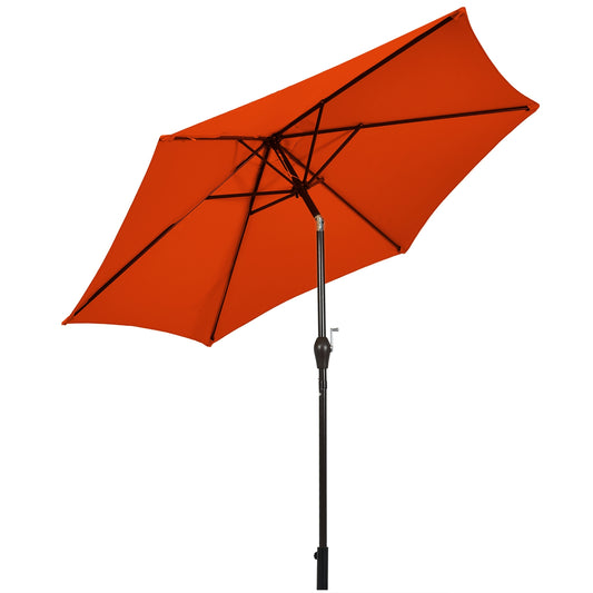 10 Feet Outdoor Patio Umbrella with Tilt Adjustment and Crank-Orange Kids Crystal