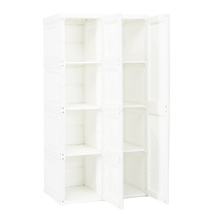 Foldable Armoire Wardrobe Closet with 8 Cubby Storage