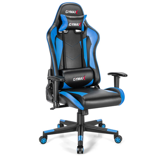 Gaming Chair Adjustable Swivel Racing Style Computer Office Chair-Blue Kids Crystal
