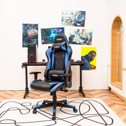 Gaming Chair Adjustable Swivel Racing Style Computer Office Chair-Blue