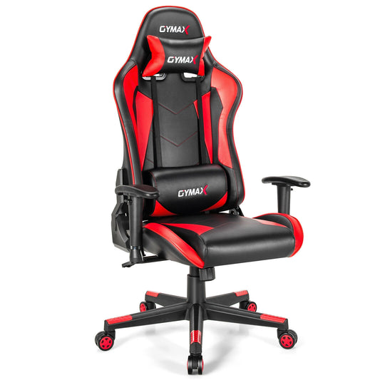 Gaming Chair Adjustable Swivel Racing Style Computer Office Chair-Red Kids Crystal