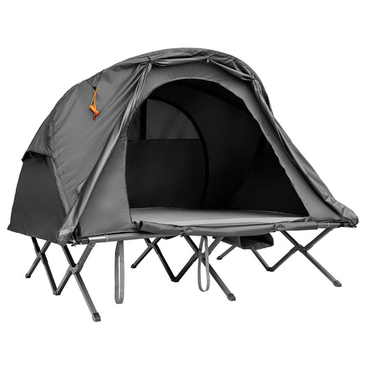 2-Person Outdoor Camping Tent with External Cover-Gray Kids Crystal