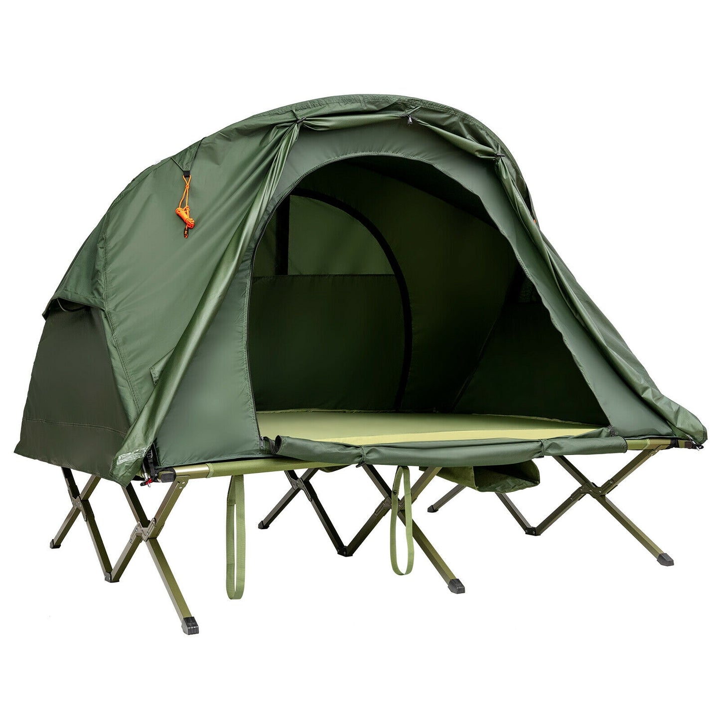 2-Person Outdoor Camping Tent with External Cover-Green Kids Crystal
