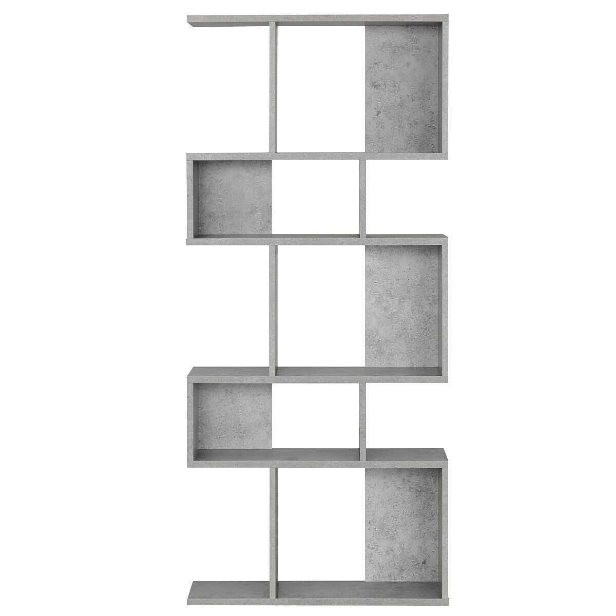5 Cubes Ladder Shelf Corner Bookshelf Display Rack Bookcase-Gray Kids Crystal