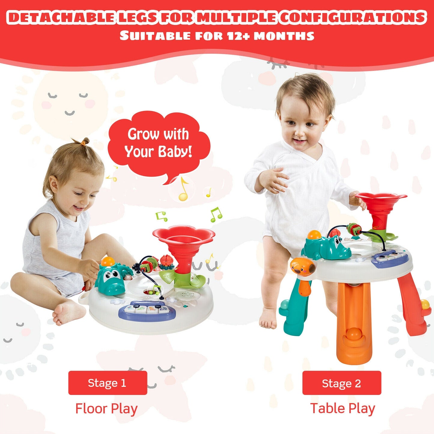 Mind-Developing Explore Activity Center Table for Kids Kids Crystal
