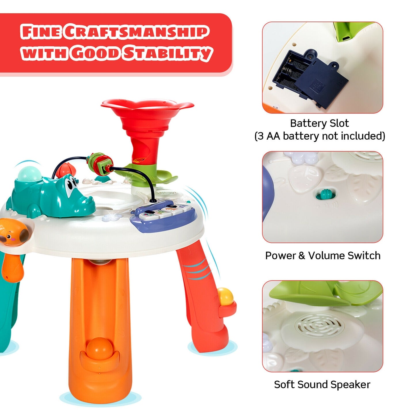 Mind-Developing Explore Activity Center Table for Kids Kids Crystal