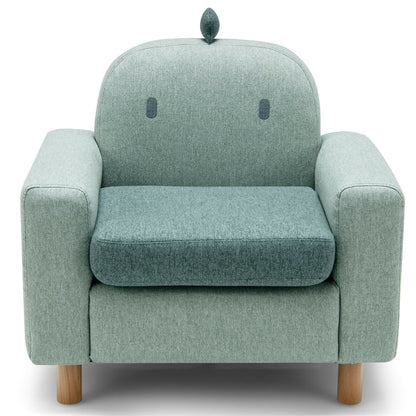 Kids Sofa with Armrest and Thick Cushion-Green