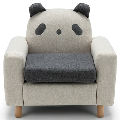 Kids Sofa with Armrest and Thick Cushion-Gray