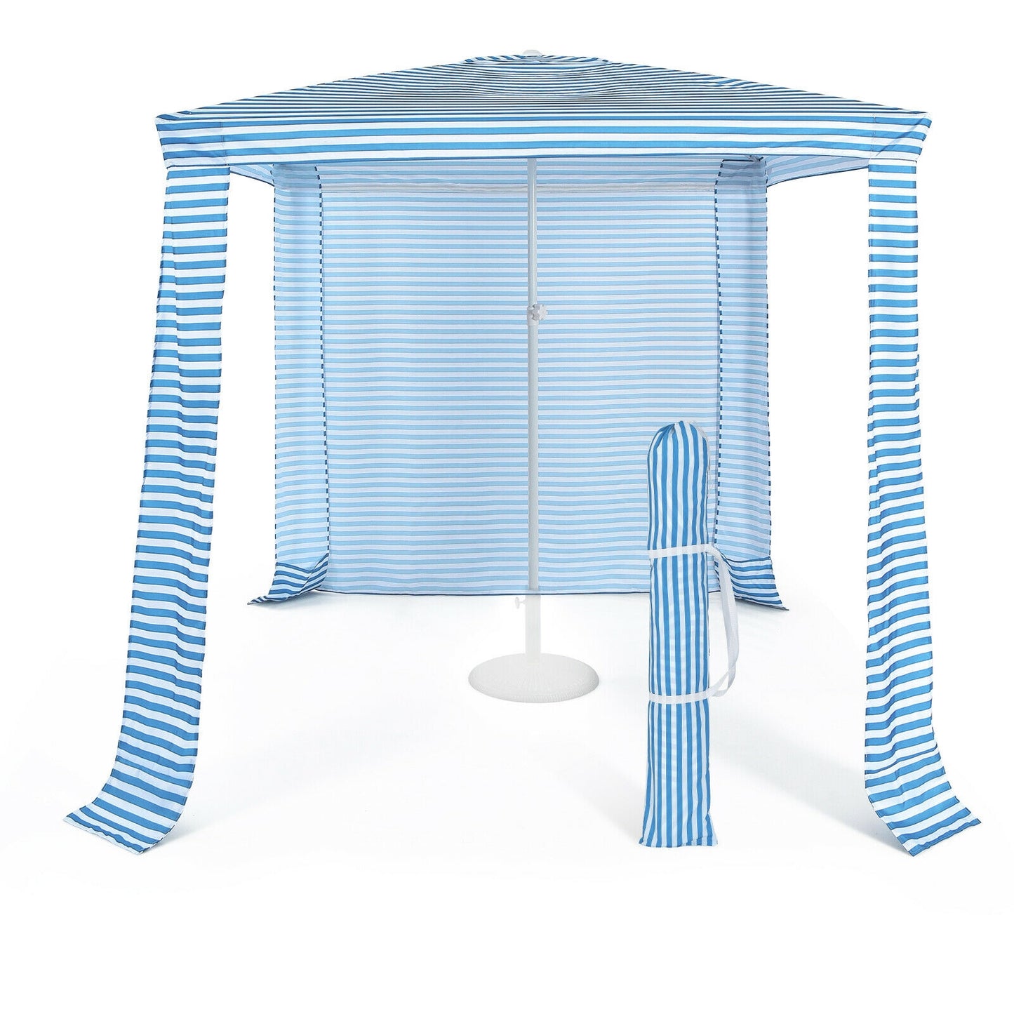 6.6 x 6.6 Feet Foldable and Easy-Setup Beach Canopy With Carry Bag-Blue Kids Crystal