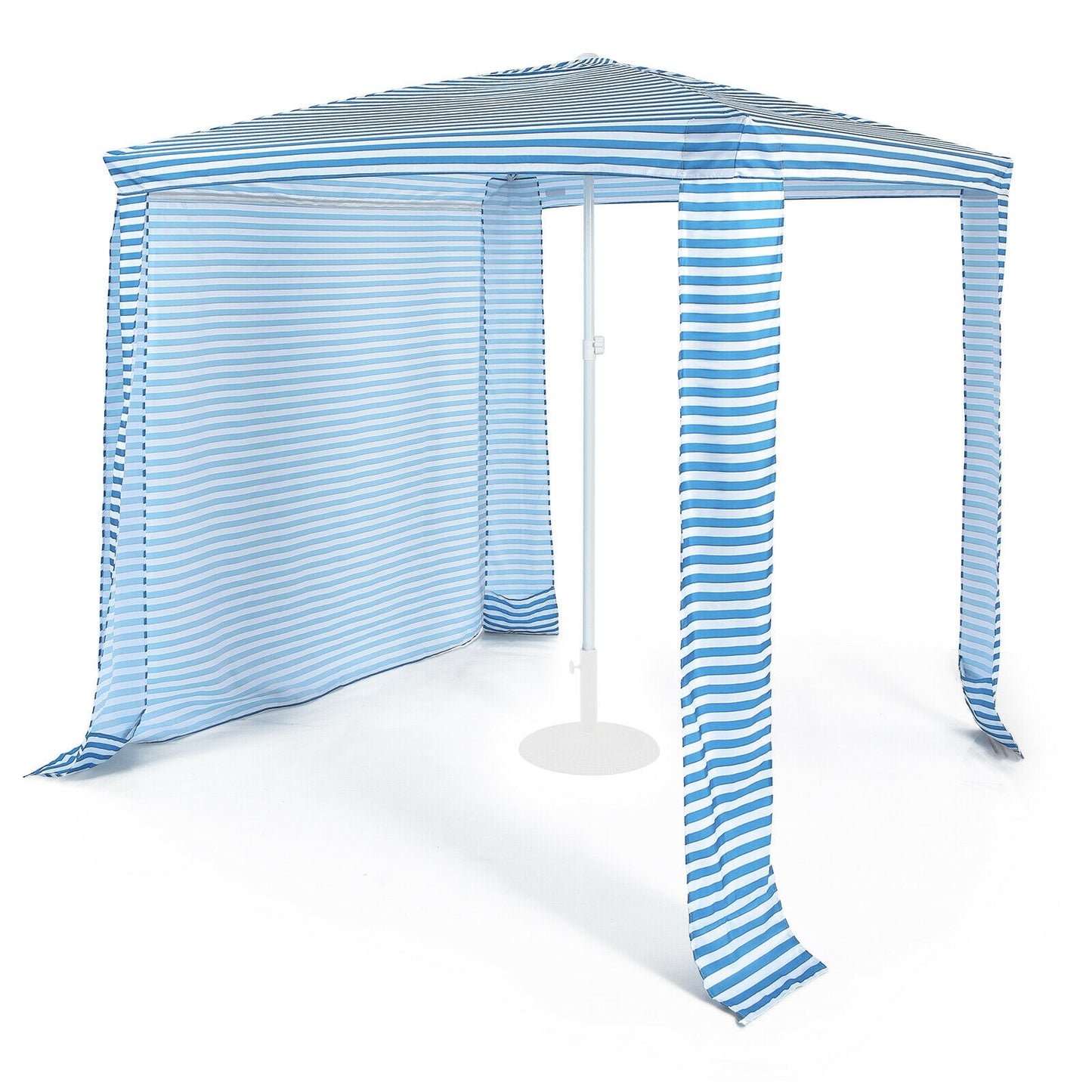6.6 x 6.6 Feet Foldable and Easy-Setup Beach Canopy With Carry Bag-Blue Kids Crystal