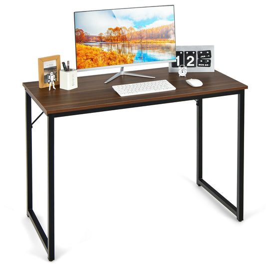 L Shaped Computer Desk and Writing Workstation for Home and Office-Coffee Kids Crystal