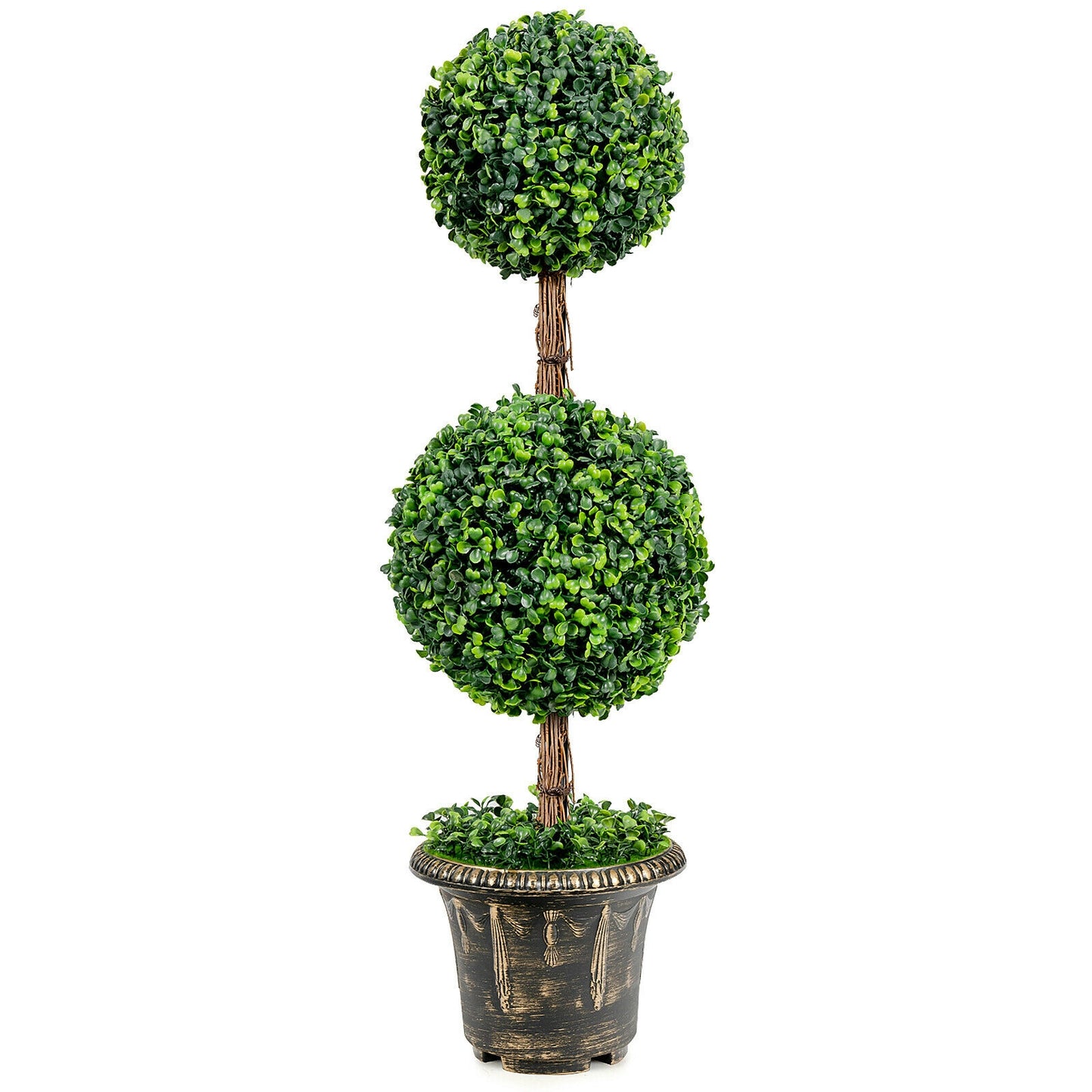 36 Inch Artificial Double Ball Tree Indoor and Outdoor UV Protection Kids Crystal