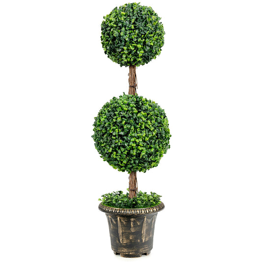 36 Inch Artificial Double Ball Tree Indoor and Outdoor UV Protection Kids Crystal