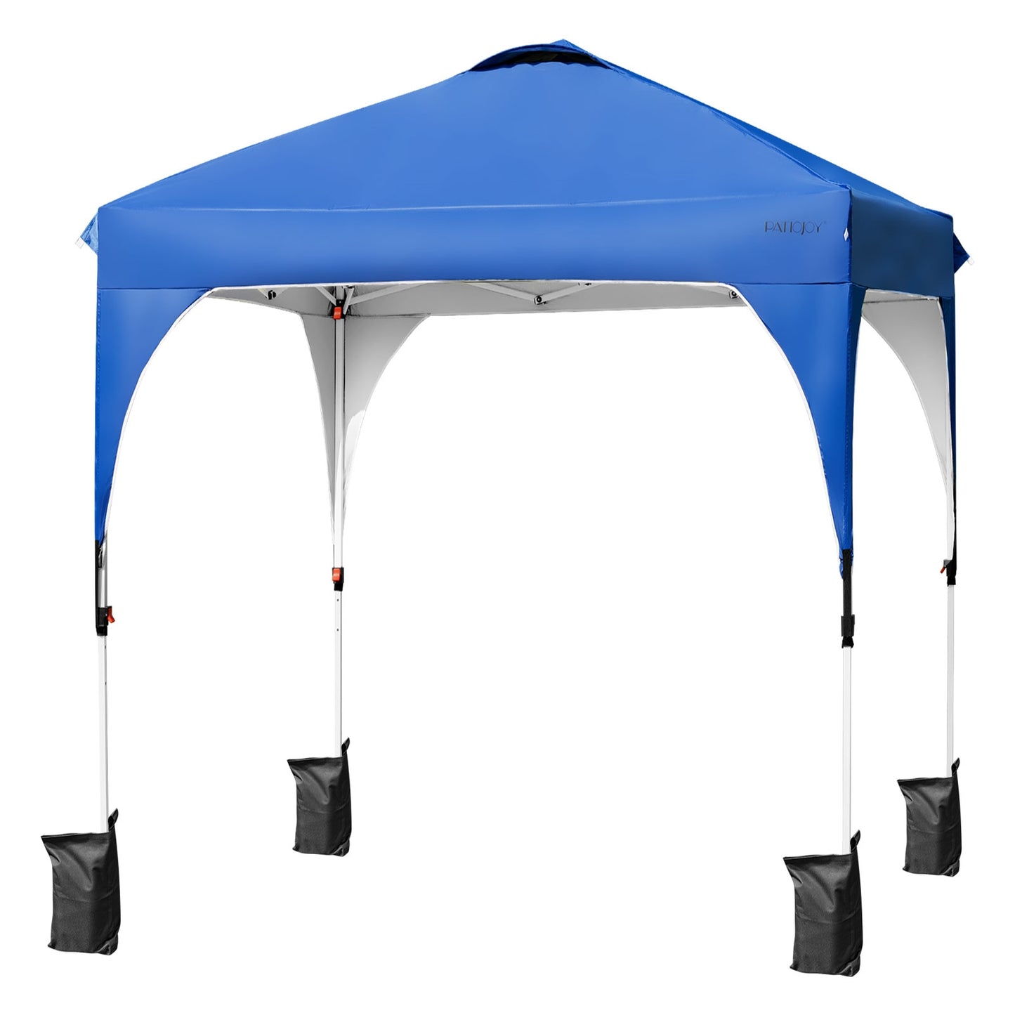 6.6 x 6.6 FT Pop Up Height Adjustable Canopy Tent with Roller Bag-Blue Kids Crystal