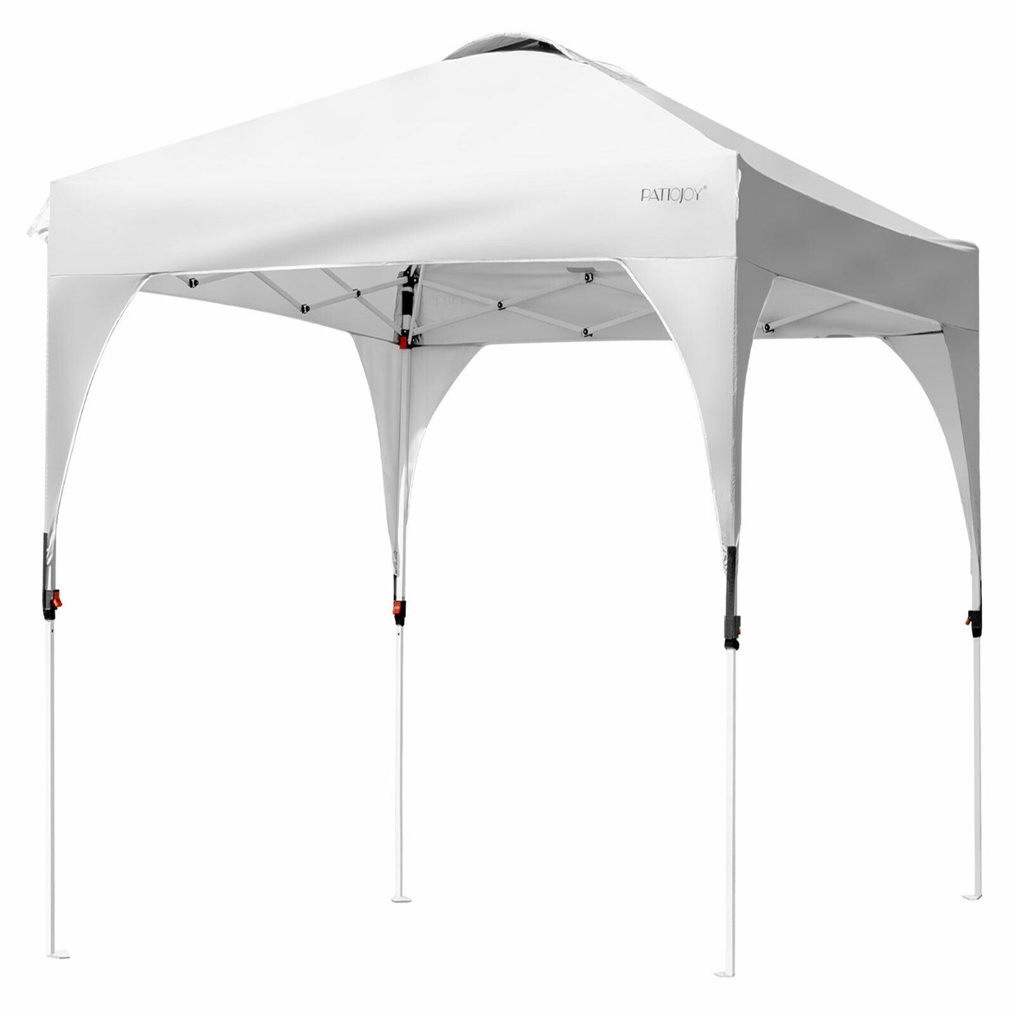 6.6 x 6.6 FT Pop Up Height Adjustable Canopy Tent with Roller Bag-White Kids Crystal