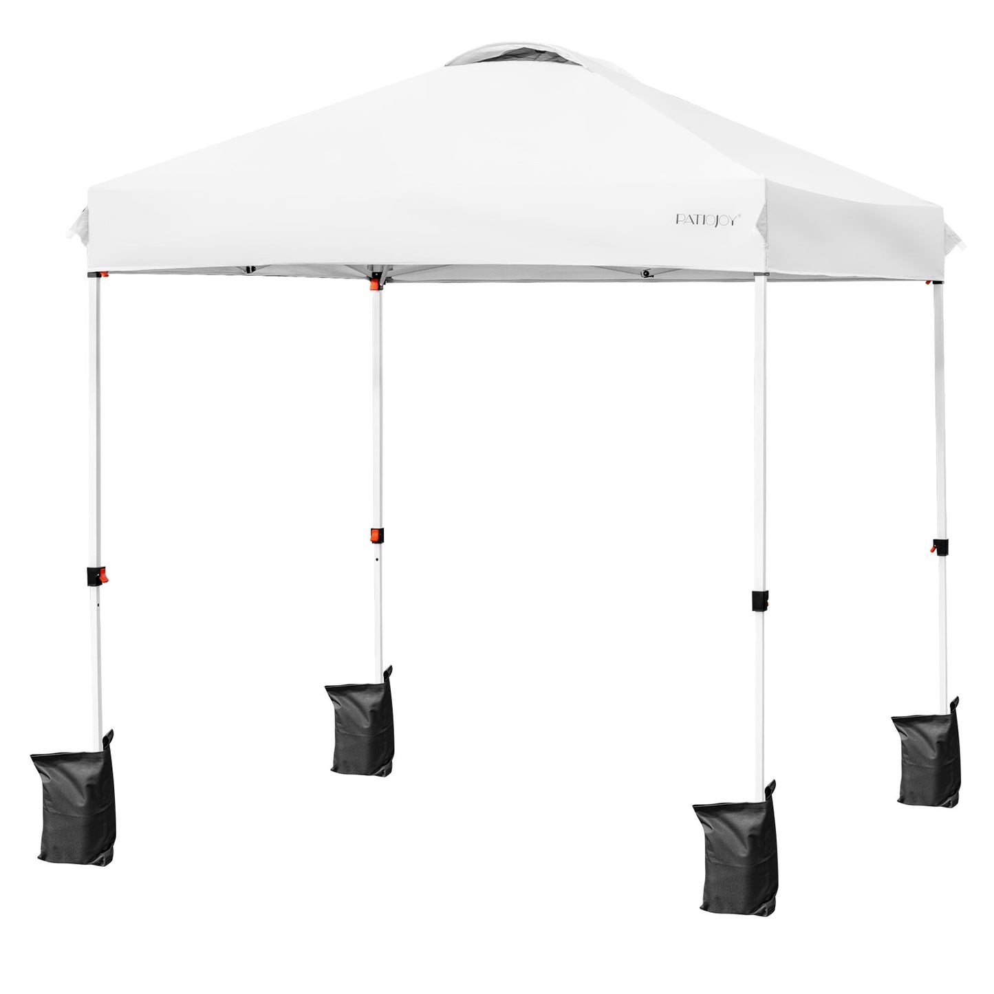 6.6 x 6.6 Feet Outdoor Pop-up Canopy Tent with Roller Bag-White Kids Crystal