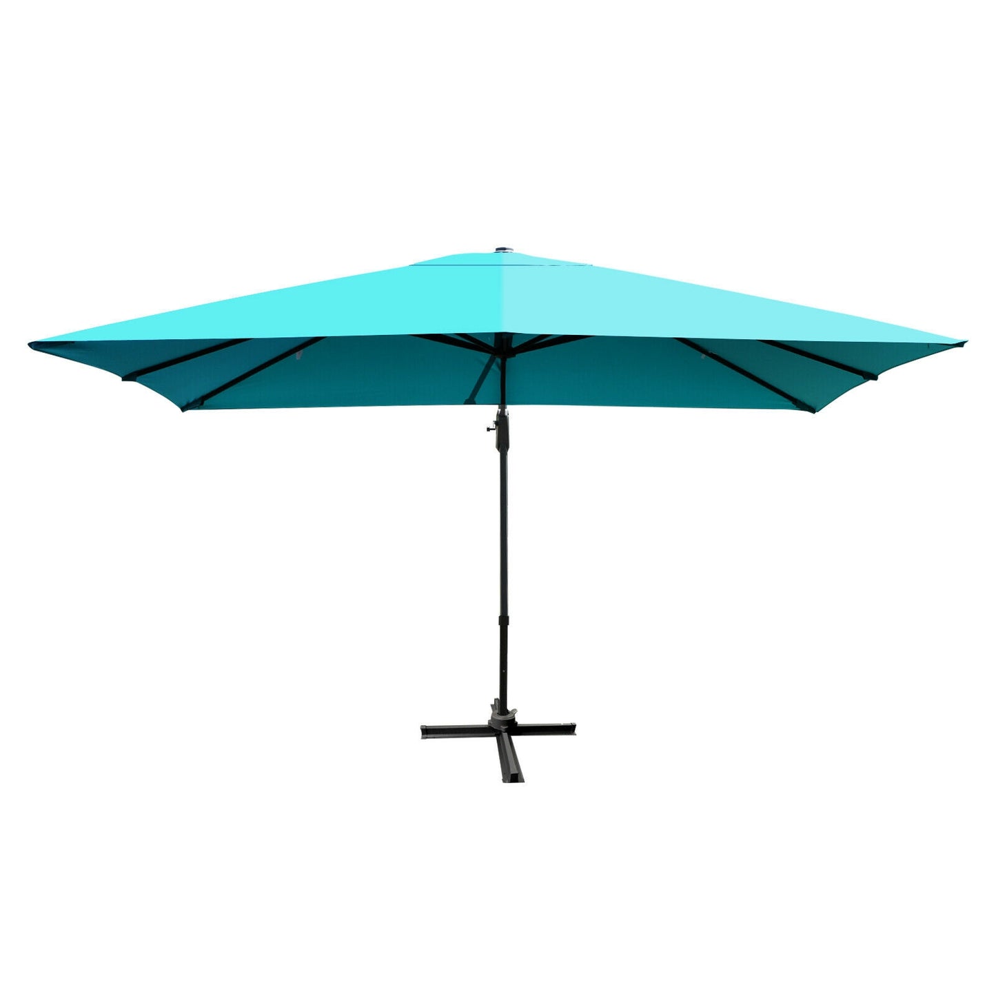 10 x13 Feet Rectangular Cantilever Umbrella with 360° Rotation Function-Turquoise Kids Crystal