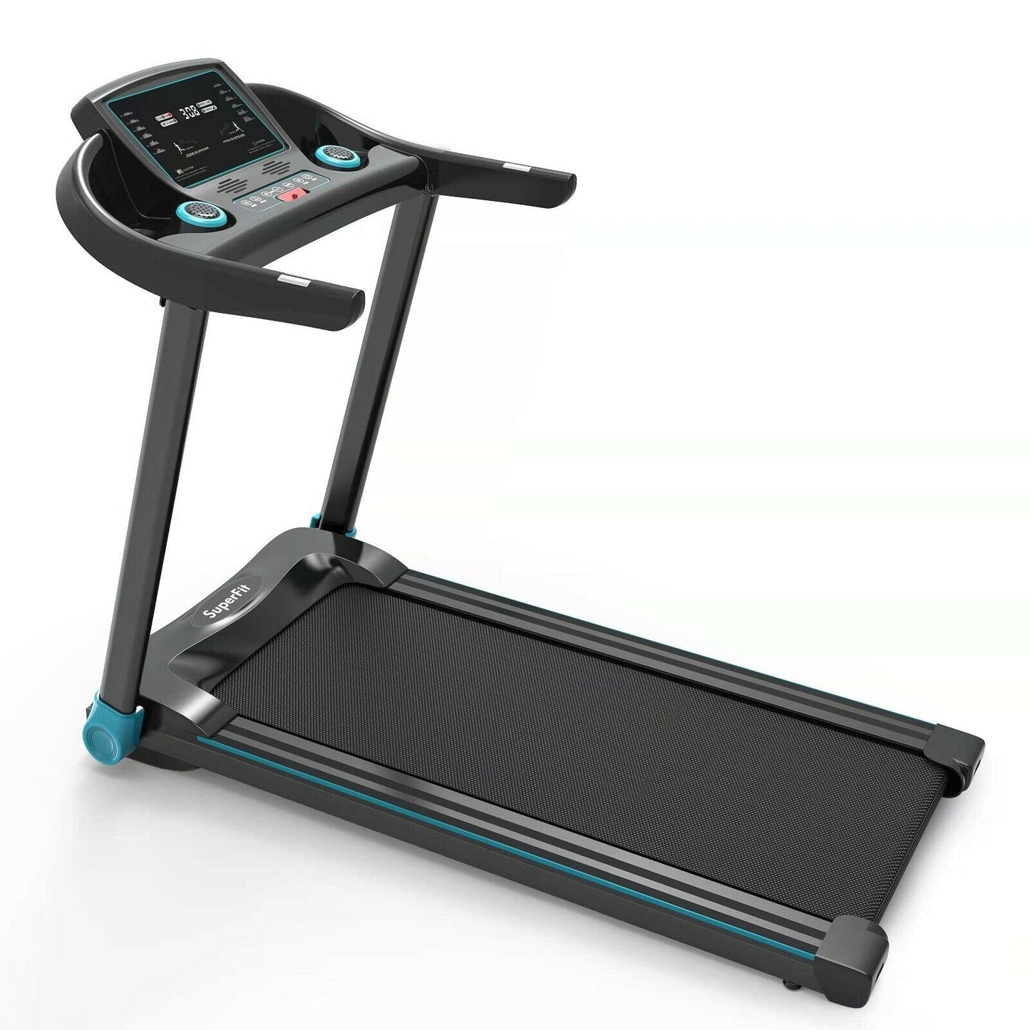 2.25HP Electric Running Machine Treadmill with Speaker and APP Control-Blue Kids Crystal