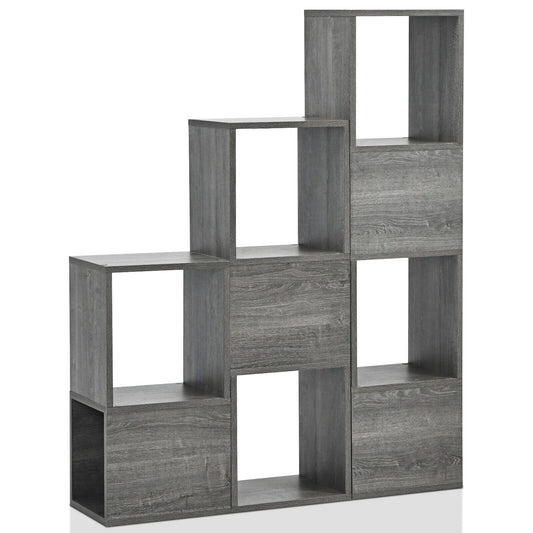 Freestanding Display Shelf for Living Room-Gray Kids Crystal