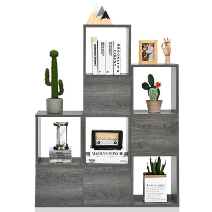 Freestanding Display Shelf for Living Room-Gray