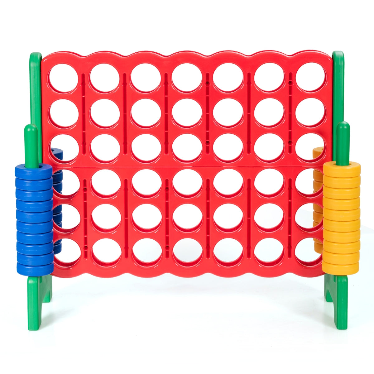 Jumbo 4-to-Score Giant Game Set with 42 Jumbo Rings and Quick-Release Slider-Green Kids Crystal
