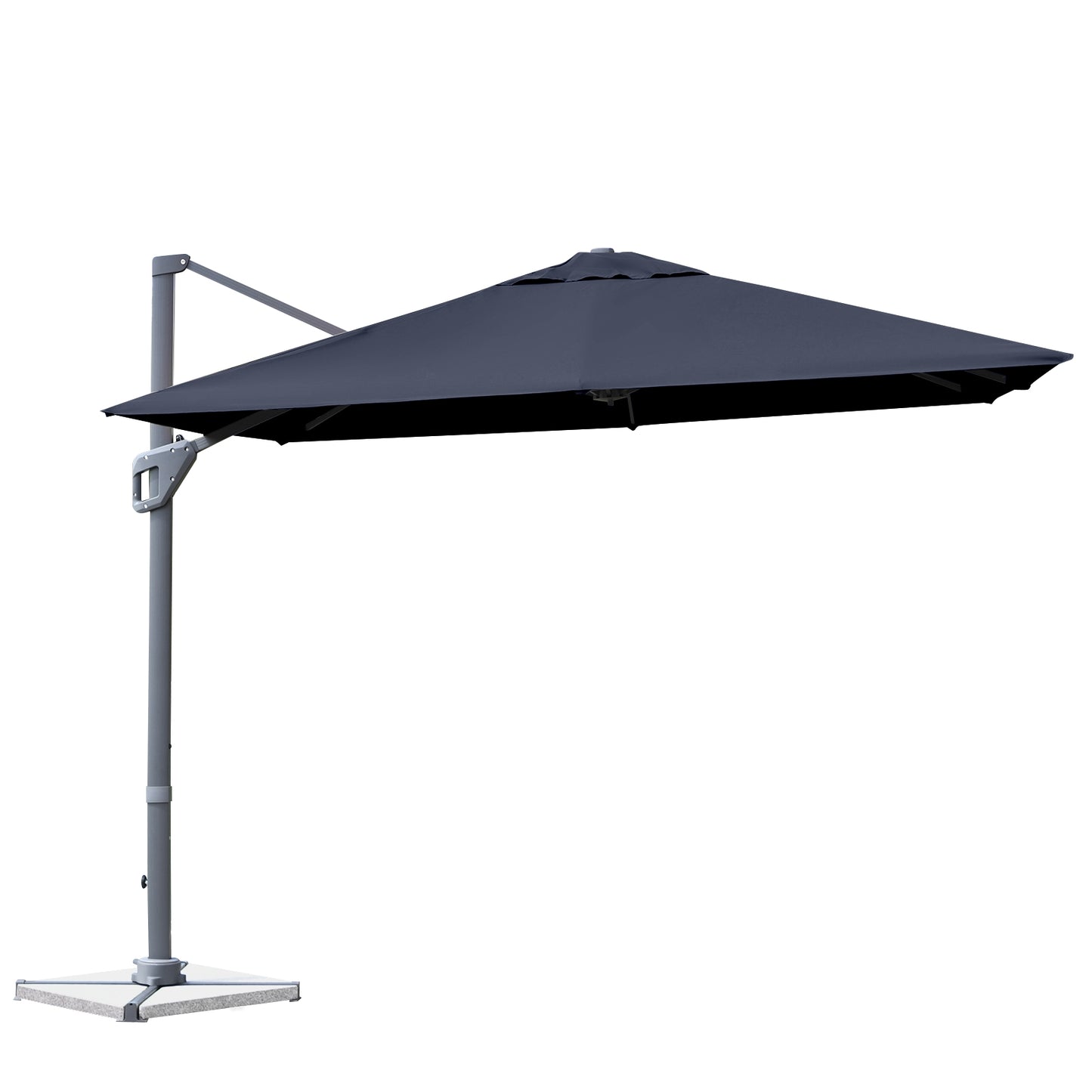 10 x 10 Feet Patio Offset Cantilever Umbrella with Aluminum 360-degree Rotation Tilt-Navy Kids Crystal