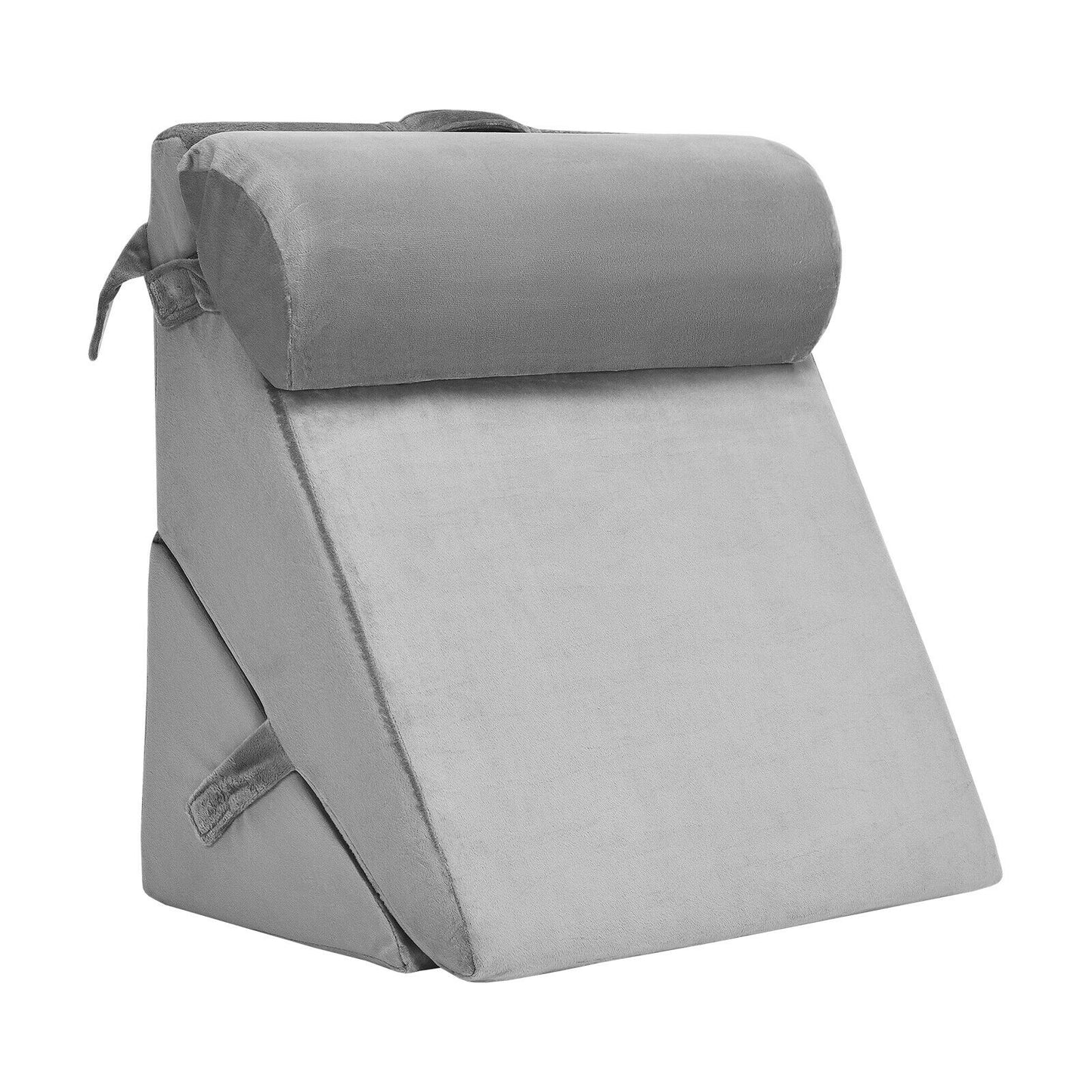 Adjustable Neck Back Support Memory Foam Headrest-Gray Kids Crystal