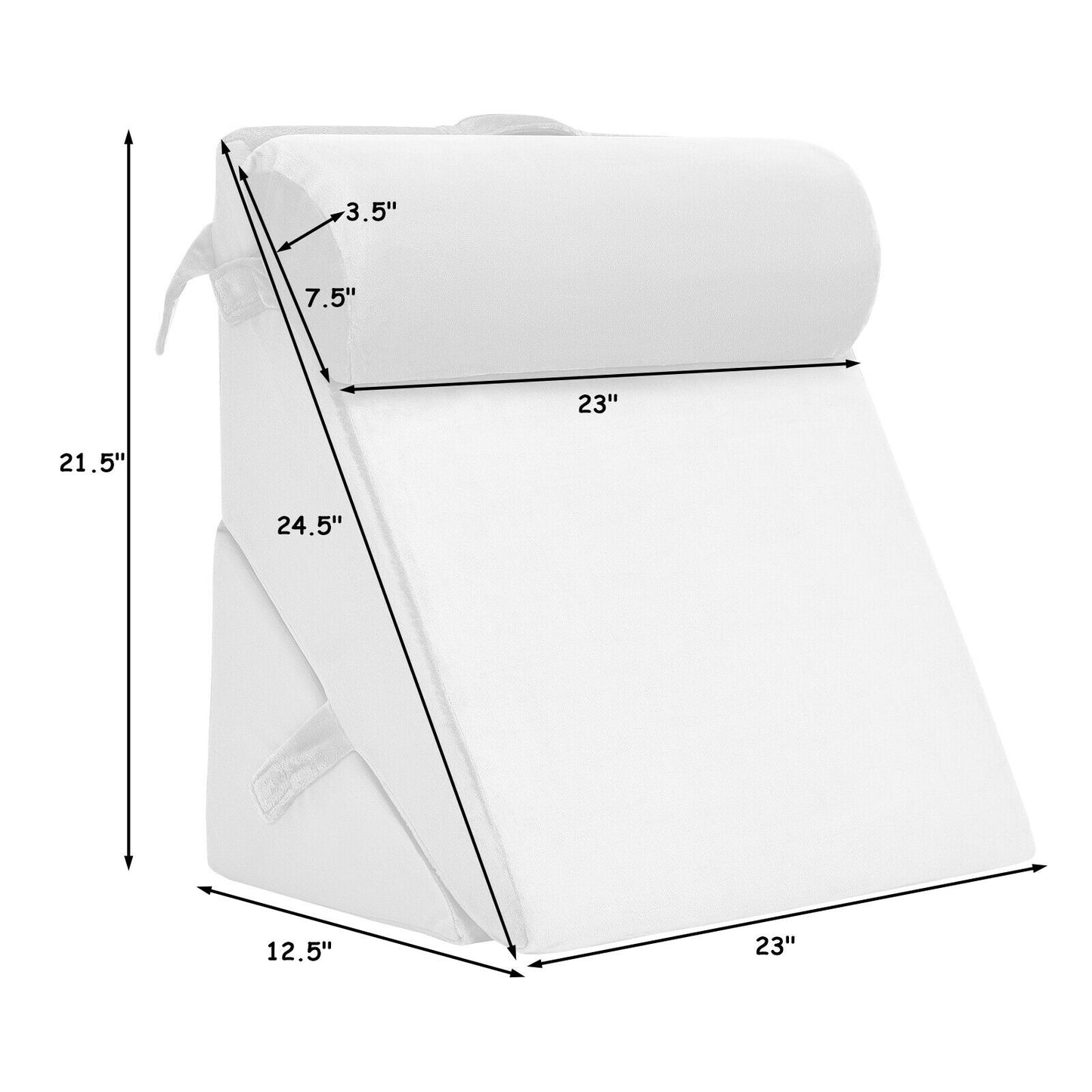 Adjustable Neck Back Support Memory Foam Headrest-White Kids Crystal