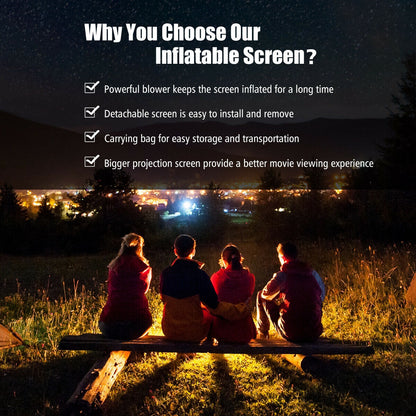 Inflatable Outdoor Movie Projector Screen with Blower-20'