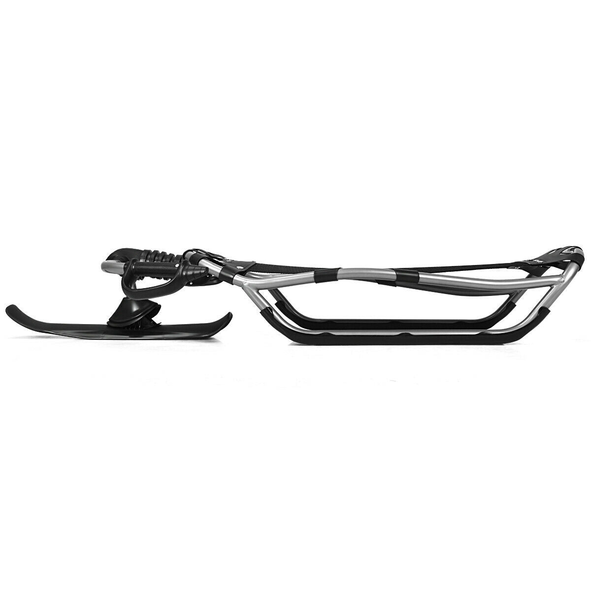 Snow Racer Sled with Textured Grip Handles and Mesh Seat Kids Crystal