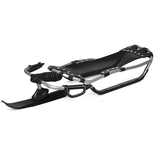 Snow Racer Sled with Textured Grip Handles and Mesh Seat Kids Crystal