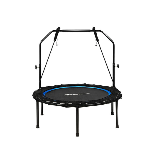 40 Inch Foldable Fitness Rebounder with Resistance Bands Adjustable Home-Blue Kids Crystal