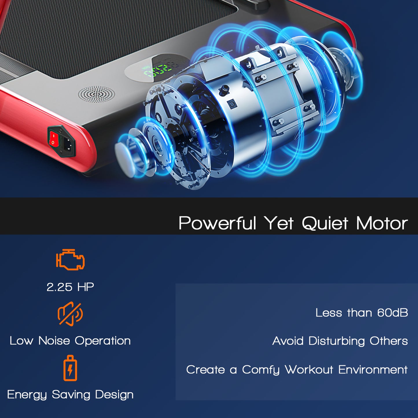 2-in-1 Folding Treadmill with Remote Control and LED Display-Red Kids Crystal