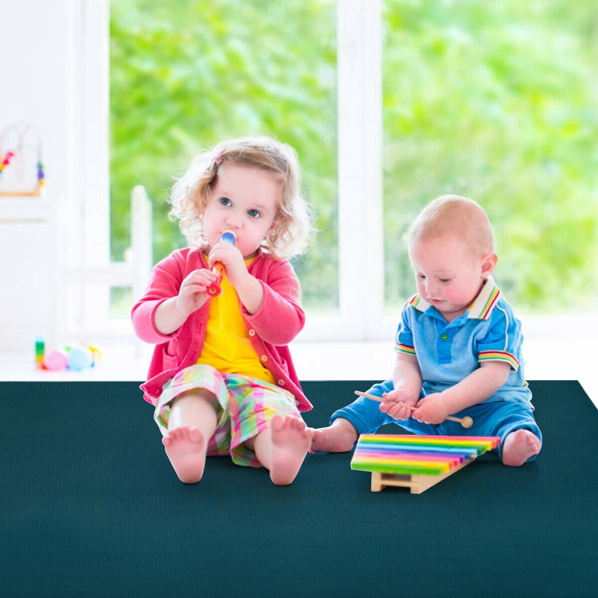 Workout Yoga Mat for Exercise-Navy Kids Crystal