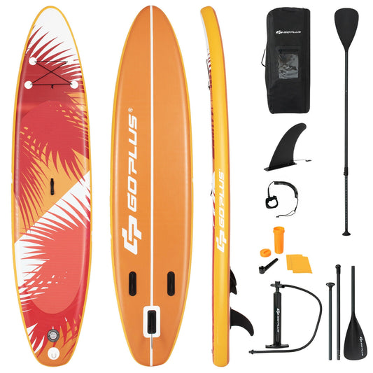11 Feet Inflatable Stand Up board with Aluminum Paddle Pump Kids Crystal