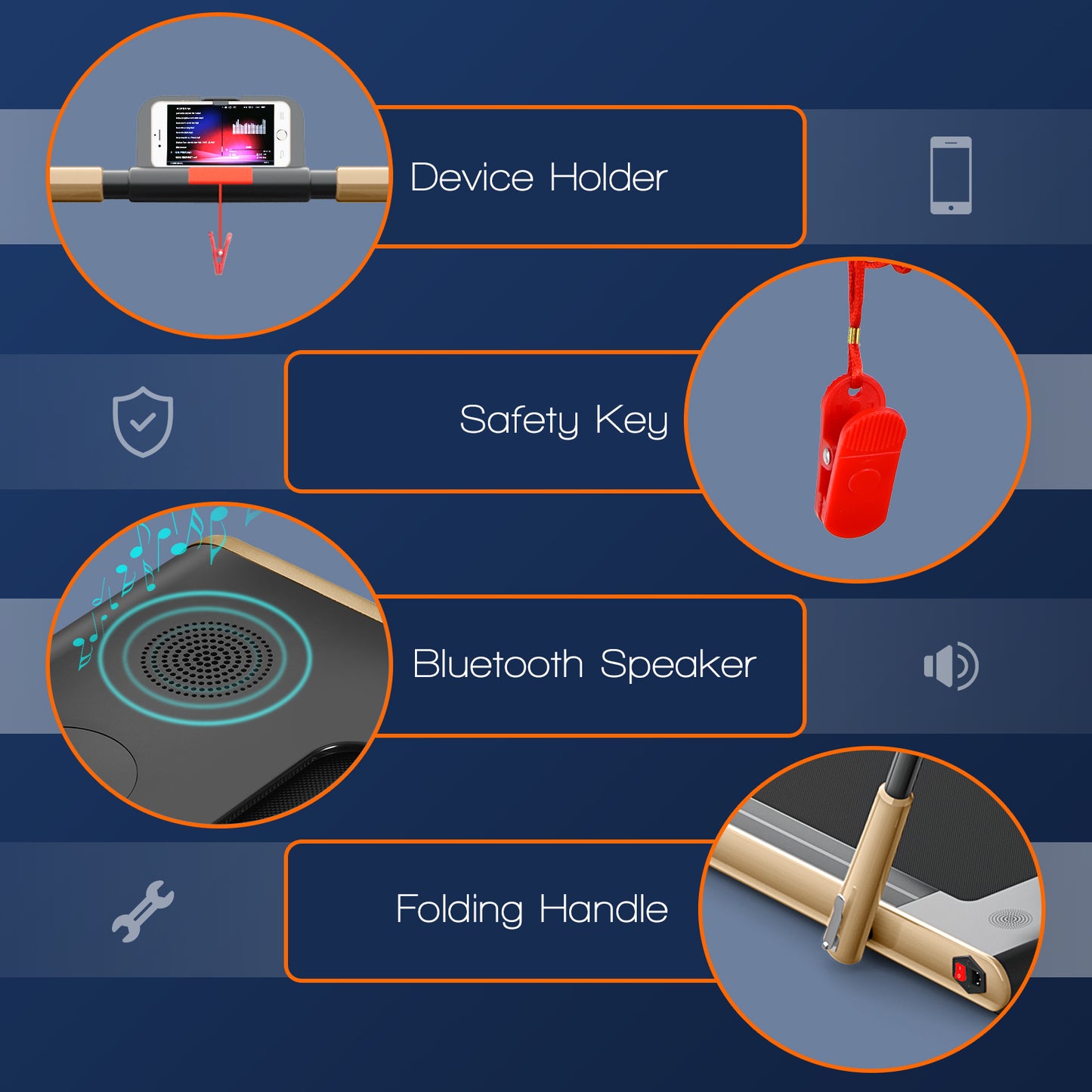 2-in-1 Folding Treadmill with Remote Control and LED Display-Golden Kids Crystal